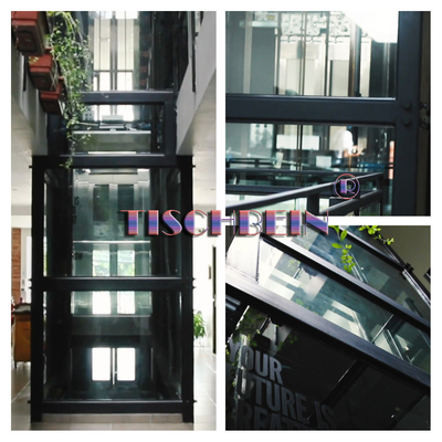 1.5m/s 2.0m/s 2.5m/s Speed 800kg 1000kg 1500kg Panoramic Lift 150m Travel With Glass Wall and Glass Doors
