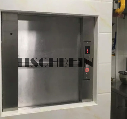 100kg 200kg 0.4m/s Speed Commercial Window Type PLC Control Dumbwaiter Food Conveying Elevator For Coffee Bar Laundry