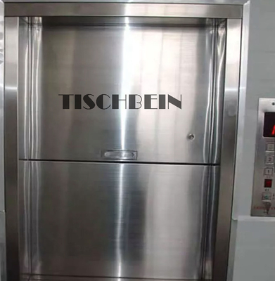 CE ISO Hairline Floor Type Trolley Type Dumbwaiter 100kg 200kg with 90° Adjacent Entrance For Restaurant Food Factory