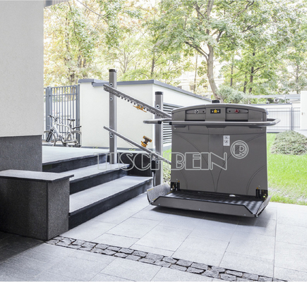 Shopping Center 250kg Capacity 2-5 Floor Travel Wheelchair Inclined Platform Lift For Railway Station Government Office