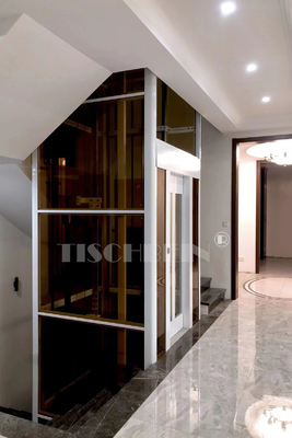 304 Stainless Steel Cabin Silent Running Home Elevator 320kg 400kg 450kg Suitable For Wheelchair Entering For The Older