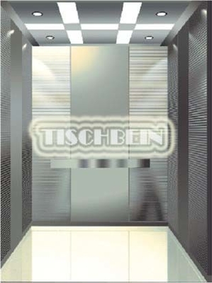 Adjacent Door Mirror Etching Finish Passenger Elevator 1.5m/s  Speed With 1000kg 1150kg 1250kg 1350kg 1600kg Capacity