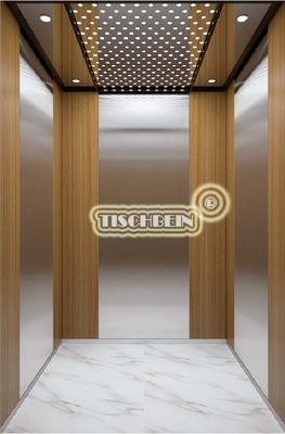 Traction Gearless Machine Passenger Lift 1.75m/s 450kg 630kg 800kg With LCD COP Display Round Handrail For Office BLD