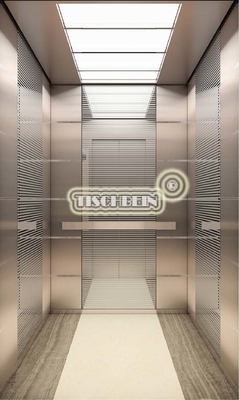 Traction Gearless Machine Passenger Lift 1.75m/s 450kg 630kg 800kg With LCD COP Display Round Handrail For Office BLD