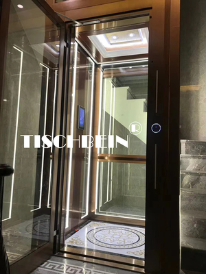 0.4m/s Speed Home Elevators For Private House or Residential Building With 320kg 400kg 450kg Capacity Emergency Stop