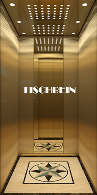 Luxurious Design Low Noise Operation Low Power Consumption Residential Home Elevator 3-5 Stops Wooden Handrail For Home