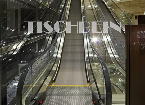 24 Hours Service  Large Work Load Flat Type EN115 Moving Walkway 1000mm Pallet Width with Light For Railway Station