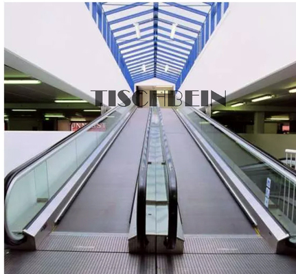 24 Hours Service  Large Work Load Flat Type EN115 Moving Walkway 1000mm Pallet Width with Light For Railway Station