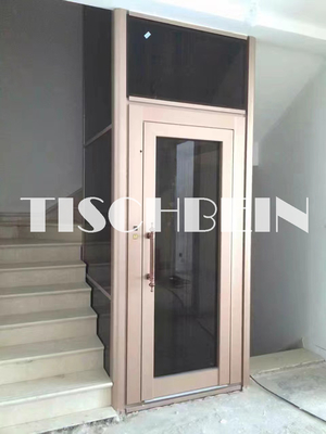 Germany Technique Gearless Compact Design 300kg-450kg Home Villa Elevator 304 Stainless Steel Cabin EN81 Manual Door