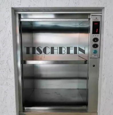 Hairline St St Industrial Floor Type Fire Rated Dumbwaiter 200kg 300kg With Hinged Door 2-Panels Up Sliding Sealed Door