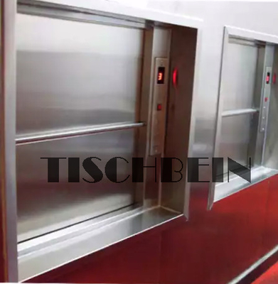 Hairline St St Industrial Floor Type Fire Rated Dumbwaiter 200kg 300kg With Hinged Door 2-Panels Up Sliding Sealed Door