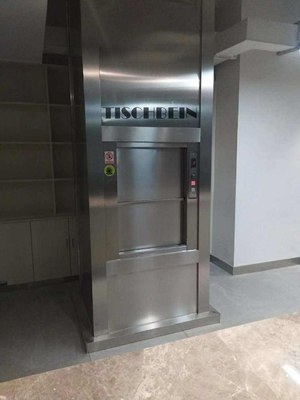 CE ISO Hairline Floor Type Trolley Type Dumbwaiter 100kg 200kg with 90° Adjacent Entrance For Restaurant Food Factory