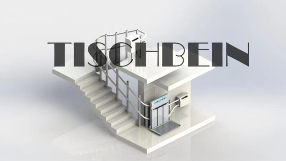 Supermarket Shopping Mall Wheelchair Lift With Curcled Guide Rail Track For Home 304 Stainless Steel Material