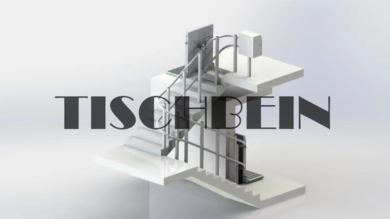 Supermarket Shopping Mall Wheelchair Lift With Curcled Guide Rail Track For Home 304 Stainless Steel Material