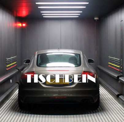 3000kg 5000kg Geared Machine Hotel Automobile Elevator 0.5m/s Cherckered Steel Floor For Residential Office Building